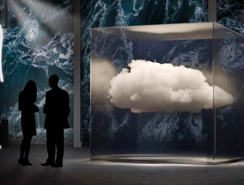 Representing Air contains a cloud installation which symbolises the human mind, and provides a flow of encouragement to viewers to go on a brave journey.